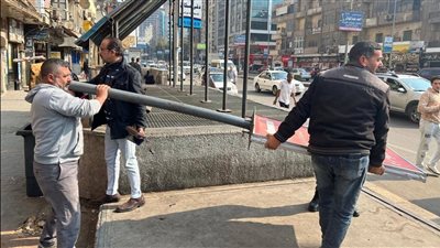 محافظة الجيزة: إزالة تعديات واشغالات المحال التجارية والباعة الجائلين بشوارع الدقي