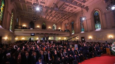 الطائفة الإنجيلية بمصر تحتفل بعيد الميلاد في كنيسة قصر الدوبارة