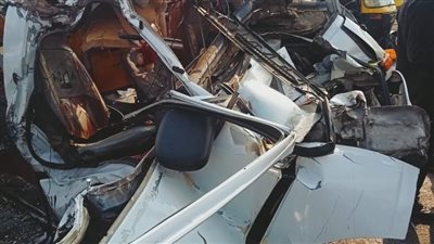 إصابة 8 اشخاص اثر تصادم سيارة تريلا فى ميكروباص بالمنوفية