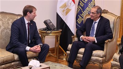 وزير الاتصالات يبحث مع سكرتير الدولة بوزارة الخارجية بجمهورية لاتفيا التعاون المشترك