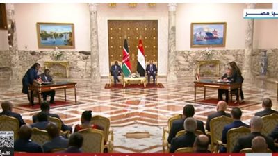 عاجل| السيسي ونظيره الكيني يشهدان التوقيع على عدد من مذكرات التفاهم والتعاون بين البلدين