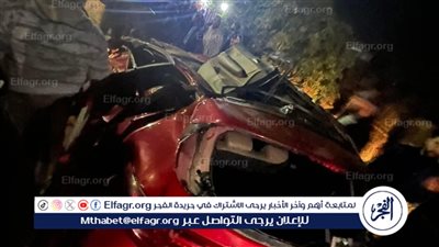 شلل مروري ومصرع شخص في حادث انقلاب سيارة نقل علي ملاكي بطريق المنصورة -بنها في الدقهلية 