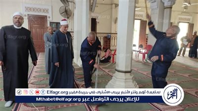 استمرار حملة النظافة بمساجد أوقاف الفيوم استعدادًا لشهر رمضان