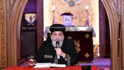 البابا تواضروس يلقي عظة عن 