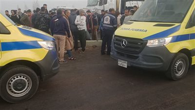 عاجل..اصابة ٢٥ شخص اثر تصادم أتوبيس مع سيارة على الطريق الاقليمي