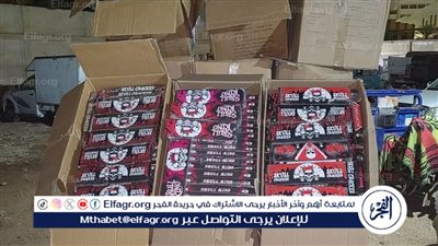 ضبط تاجرين بحوزتهما 50 ألف شمروخ وألعاب نارية داخل مخزن بسنورس الفيوم 