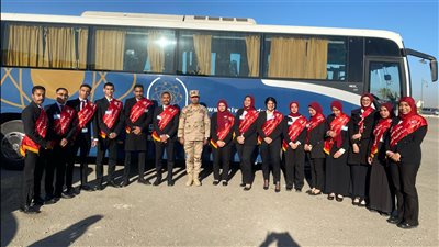 طلاب جامعة حلوان يشاركون في احتفالية يوم الشهيد بحضور الرئيس السيسي