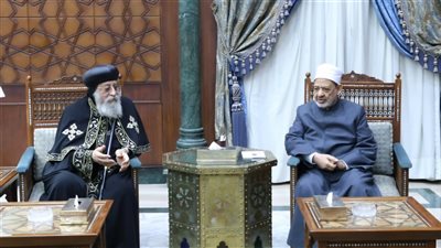 شيخ الأزهر يستقبل البابا تواضروس للتهنئة بعيد الفطر