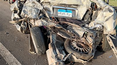 مصرع شخص في حادث تصادم بالطريق الحر بالقليوبية