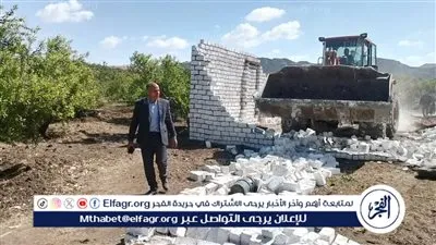 إزالة 655 حالة تعدٍ بالمنيا ضمن المرحلة الثانية من الموجة 25 لإزالة التعديات على الاراضى الزراعية وأراضي أملاك الدولة