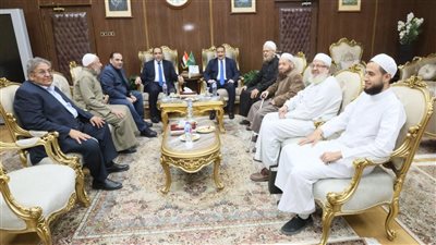 محافظ المنوفية يستقبل وفود المهنئين بعيد الفطر المبارك بمكتبه بالديوان العام 