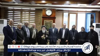 محافظ المنيا يلتقي الأنبا ديمتريوس لبحث عدد من الملفات المهمة بمركز ملوى وديرمواس