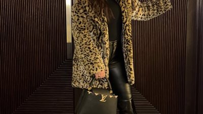 بالتايجر الشتوي.. بوسي تخطف الأنظار في أحدث ظهور لها 