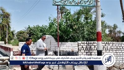 رئيس مركز البداري فى أسيوط يتابع أعمال تطوير وتجميل مدخل قرية النواميس 
