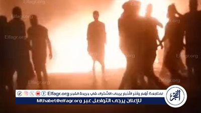 حريق هائل في محطة بنزين بالمنيا