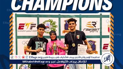 أبطال نادي جامعة حلوان يتألقون في أولى مشاركاتهم ببطولة التايكوندو