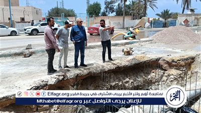  رئيس شركة مياه مطروح يتفقد مشروع تطوير الكورنيش استعدادا لموسم الصيف 