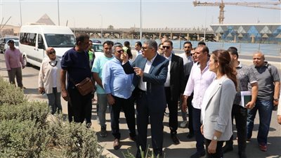 محافظ الجيزة يتفقد أعمال التطوير بمحيط المتحف المصري الكبير