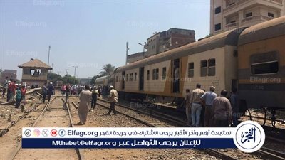 مصرع شخص  دهسًا اسفل عجلات قطار في المنيا