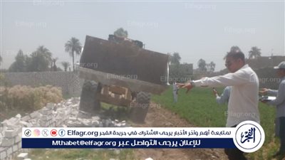 إزالة 13 حالة تعدٍ على أراضي الدولة والزراعة بأبو مناع بحري بدشنا