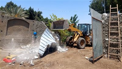 إزالة 35حالة تعدٍّ على الأراضي الزراعية وأملاك الدولة بمركز البدرشين