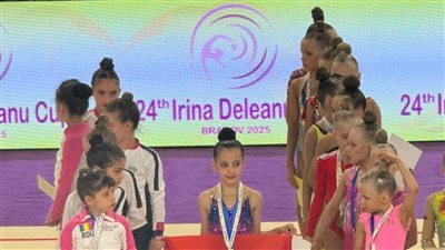 كادي عمرو تتألق في رومانيا وتتوج بميداليتين ذهبيتين في الجمباز الإيقاعي