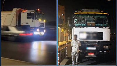 ضبط قائد سيارة نقل للسير عكس الإتجاه بالقاهرة 