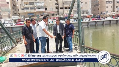 غلق كوبري كفر الدوار العائم بسبب هبوطه في البحيرة