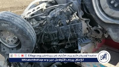 مصرع شابين وإصابة 19 اخرين اثر انقلاب سيارة تنقل عماله على طريق السادات بالمنوفية