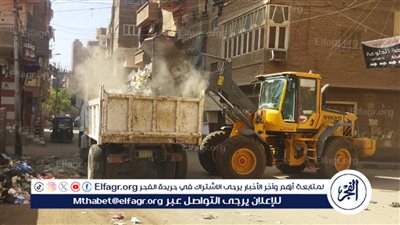 حملة مكبرة لرفع المخلفات وتجميل شوارع مدينة أبوتيج فى أسيوط 
