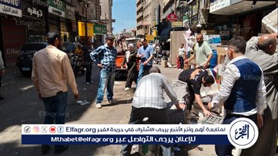 غرب المنصورة تواصل حملاتها المكبرة لرفع التعديات على حرم الطريق