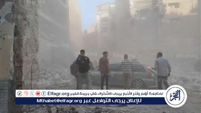 انهيار عقار قديم مكون من 3 طوابق بالمنيا 