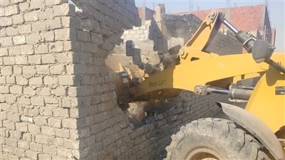 إزالة 20 حالة بناء مخالف بقرى البدرشين ضمن الموجة 26 لإزالة التعديات على أملاك الدولة بالجيزة