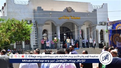 محافظ الدقهلية ورئيس هيئة السكك الحديدية يفتتحان وصلة خط قطار بلقاس - المنصورة