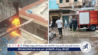 قوات  الحماية المدنية تسيطر على حريق هائل بحي الجمرك في الإسكندرية 