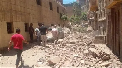 انهيار مئذنة مسجد أثري بسمنود دون خسائر بشرية