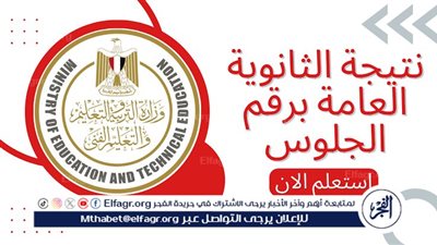 لوووولي.. نتيجة الثانوية العامة 2025 على موقع الوزارة