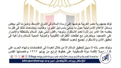 مصر تدين تصريحات 