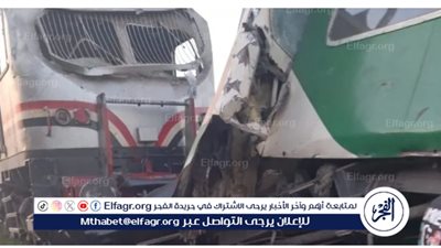 أسفر عن 4 مصابين.. تصادم قطارين بمنطقة المتراس