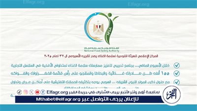 الهيئة القومية لسلامة الغذاء.. 155 ألف طن صادرات غذائية والبطاطا والمانجو على رأس قائمة الخضراوات والفواكه