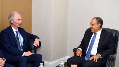 وزير الخارجية يلتقى مبعوث الامم المتحدة الخاص إلى  سوريا