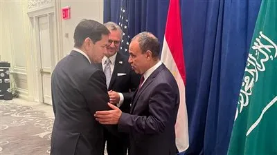 وزير الخارجية يلتقي وزير الخارجية الأمريكي