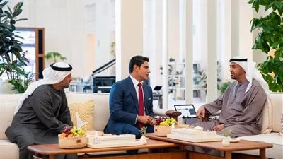 أحمد أبو هشيمة يلتقي رئيس دولة الإمارات الشيخ محمد بن زايد آل نهيان