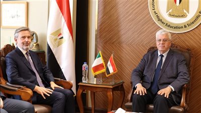 وزير التعليم العالي يستقبل السفير الإيطالي بالقاهرة