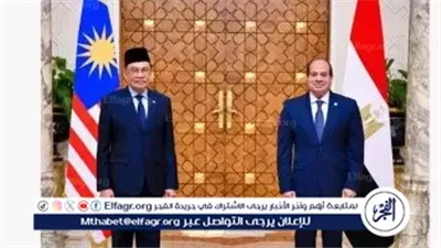 عاجل- رئيس وزراء ماليزيا يهنئ الرئيس السيسي على جهوده في وقف الحرب بقطاع غزة ويؤكد دعم بلاده للمساعي المصرية