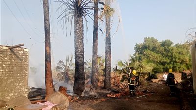 السيطرة على حريق نشب في مخلفات زراعية ومخلفات بناء بمدينة قها