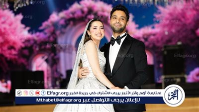 الصور الأولى لجلسة تصوير حفل زفاف أحمد جمال وفرح الموجي