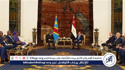 عاجل- السيسي والرئيس الكونغولي يبحثان دعم السلام والتعاون في مياه النيل وتعزيز العلاقات الثنائية بين القاهرة وكنشاسا