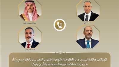 اتصالات لوزير الخارجية مع نظرائه في السعودية والأردن وتركيا حول التطورات الإقليمية