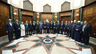 شيخ الأزهر يستقبل أعضاء مجلس القضاء الأعلى برئاسة المستشار عاصم الغايش
